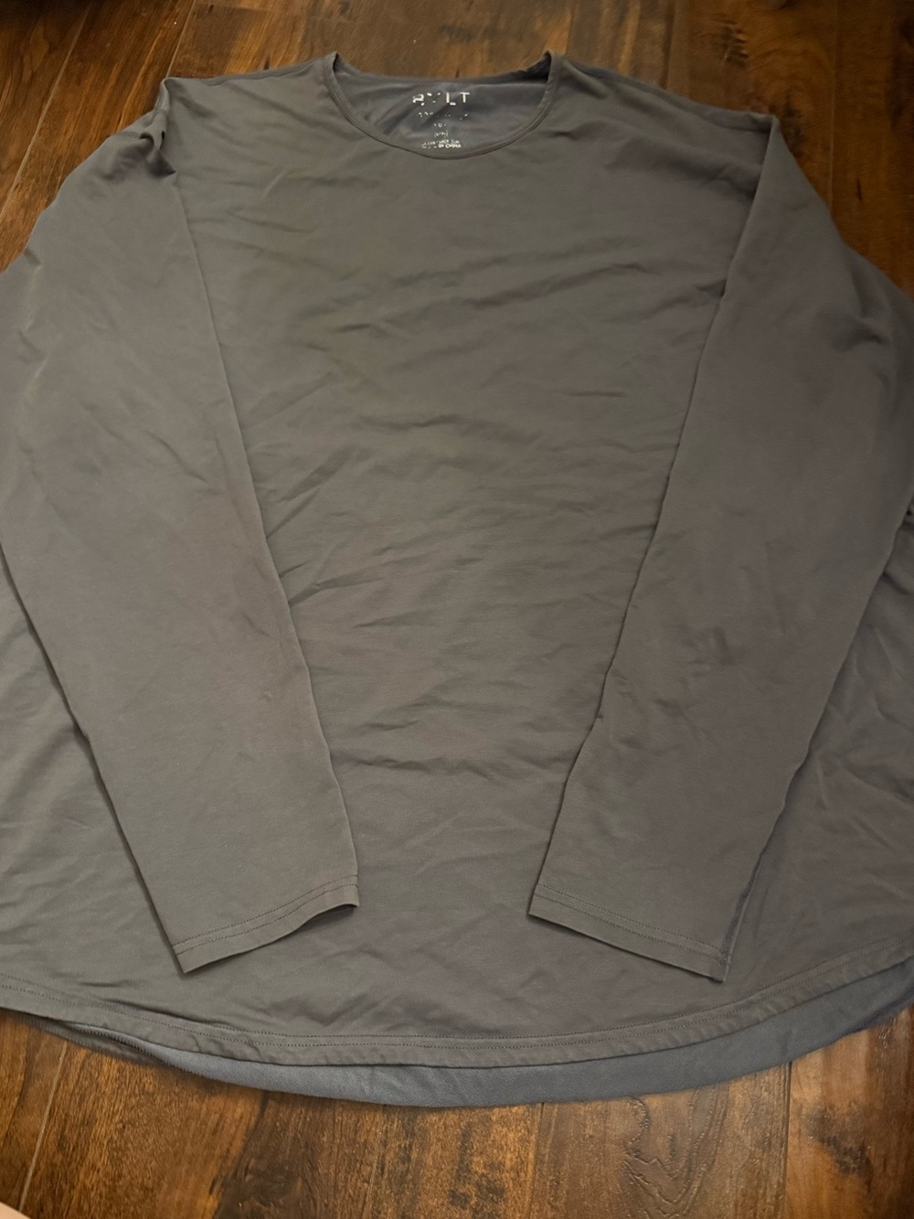 BYLT Basics Men's Long Sleeve Crewneck in Charcoal